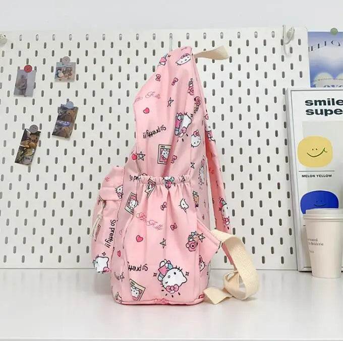 Hello Kitty backpack for junior high school students cute cartoon fashion school bag large capacity school bag for women - AIAZ
