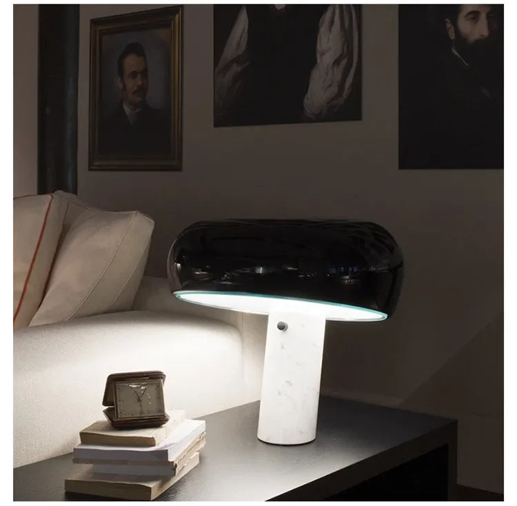 Italian Luxury Designer Mushroom Marble Desk Lamp Modern Children's Study LED Table Lamps Living Room Bedroom Decorative Lights
