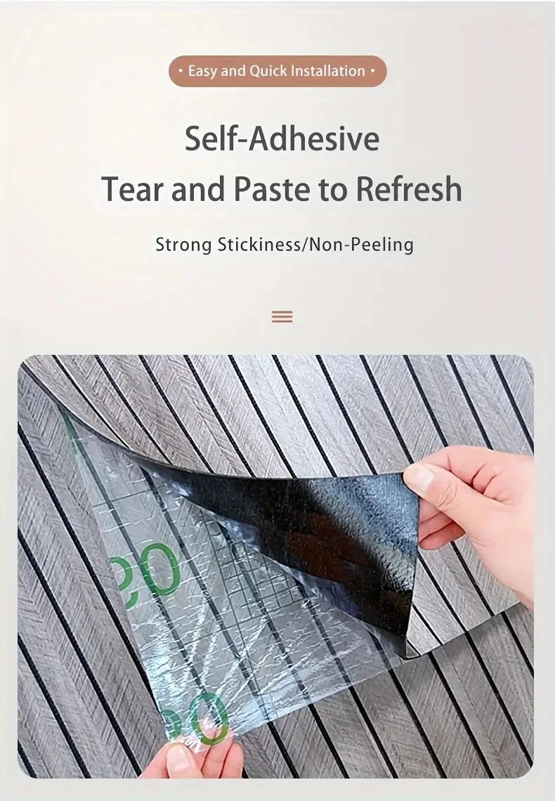 Extra thick 3D retro wood grain self-adhesive wallpaper - perfect for DIY ceiling and wall projects, SXP resin, removable and wa