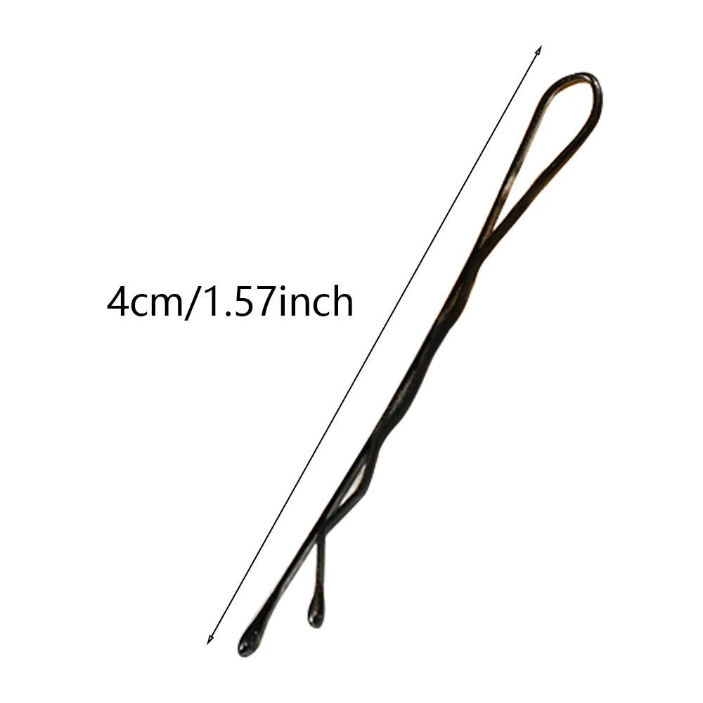 30/180Pcs Black Hair Clips U-Shaped Bobby Pin Invisible Wavy Hairpin Hairstyle Styling Metal Hair Grip Barrette Hair Accessories