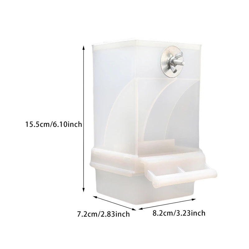 No Mess Bird Feeders Automatic Parrot Feeder Drinker Acrylic Seed Food Container Cage Accessories For Small And Medium Parakeets