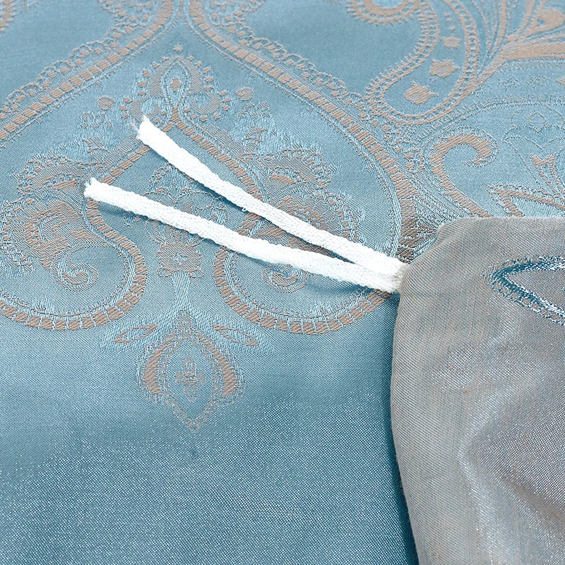 Sliver Gold Luxury Silk Satin Jacquard duvet cover bedding set queen king size Embroidery bed set bed sheet/Fitted sheet set