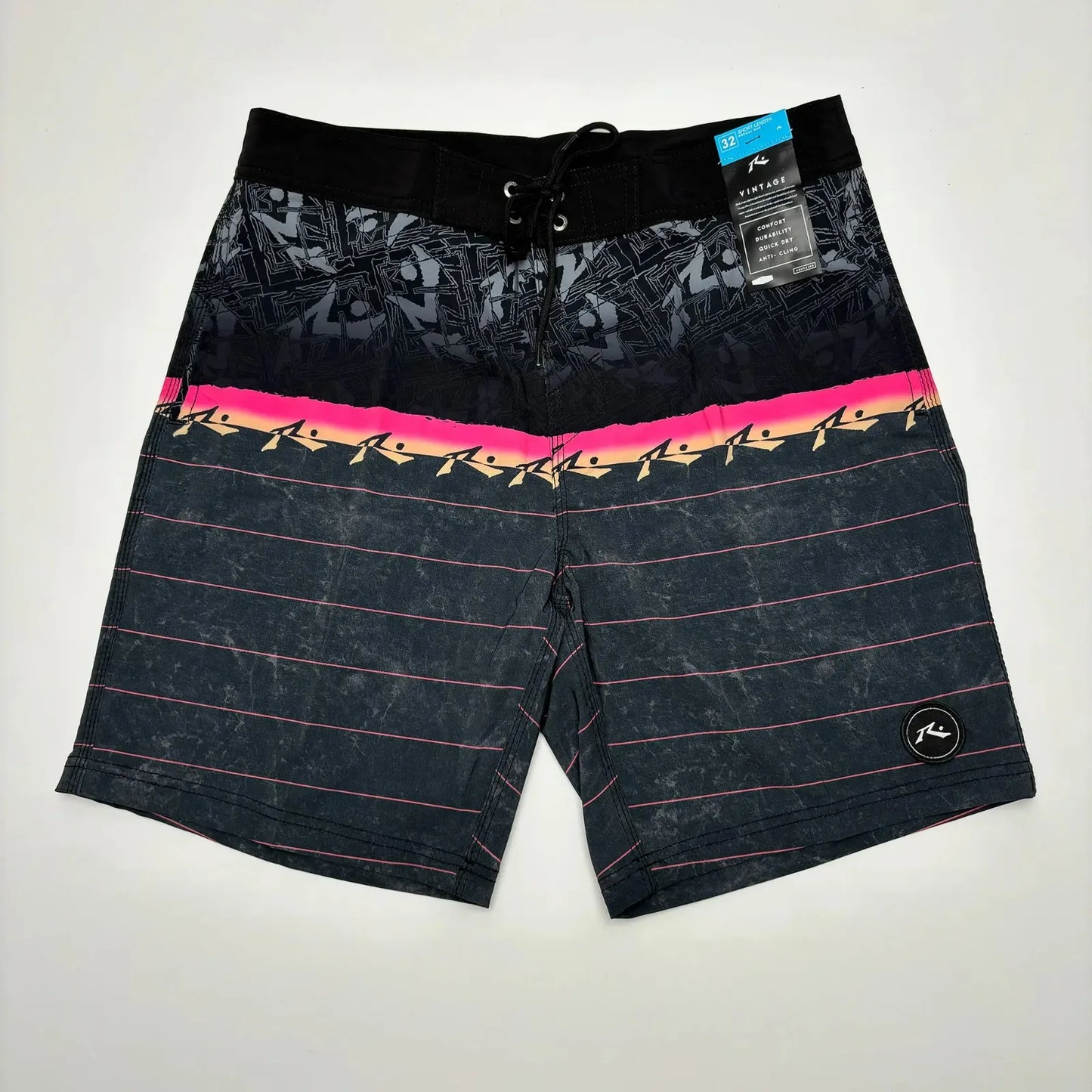 Brand Summer Printed Rusty Men's Shorts Surf Swim Trunks Lightweight Quick-dry Man Bermuda Beach Boardshorts Stretch with Pocket