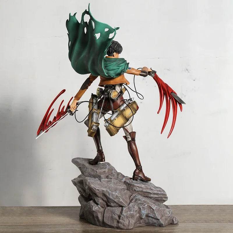 Levi Figure Mikasa Ackerman Eren Jaeger Figurine Anime Model Doll Toy 36cm - AIAZ