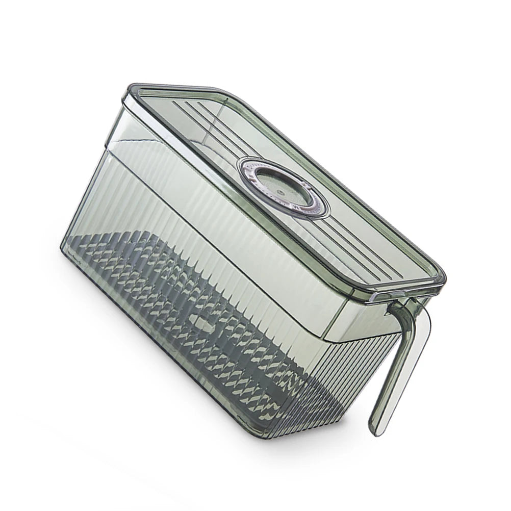 Kitchen Storage Containers with Time Recorder Lid Fridge Organizers Keep Fresh Food and Fruit Refrigerator Freezer Storage Boxes