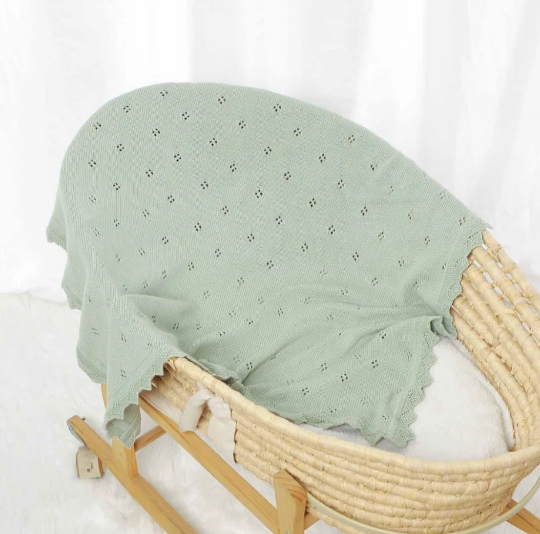 Knitted Baby Blanket Newborn Swaddle Wrap Blankets For Boys Girls 100% Cotton Soft Infant Receiving Blanket Crib Quilt Stuff