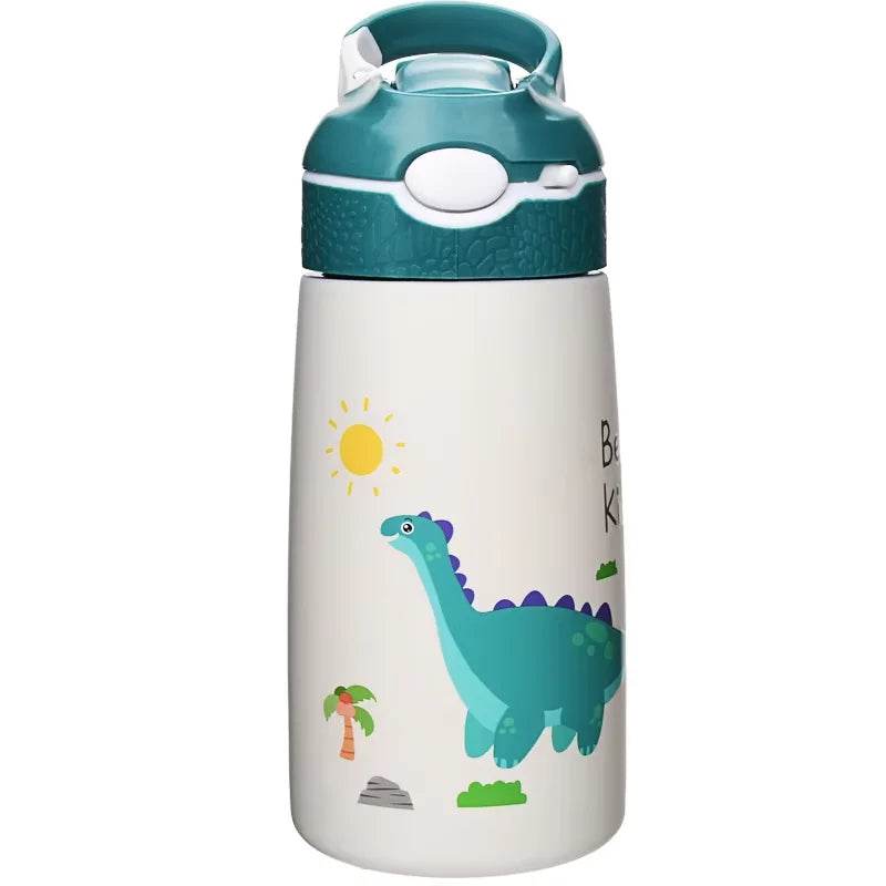 Kids Insulated 316 Stainless Steel Water Bottle with Straw, BPA-Free Sports Metal Water Bottle for Home, Office or Car, 14 OZ - AIAZ