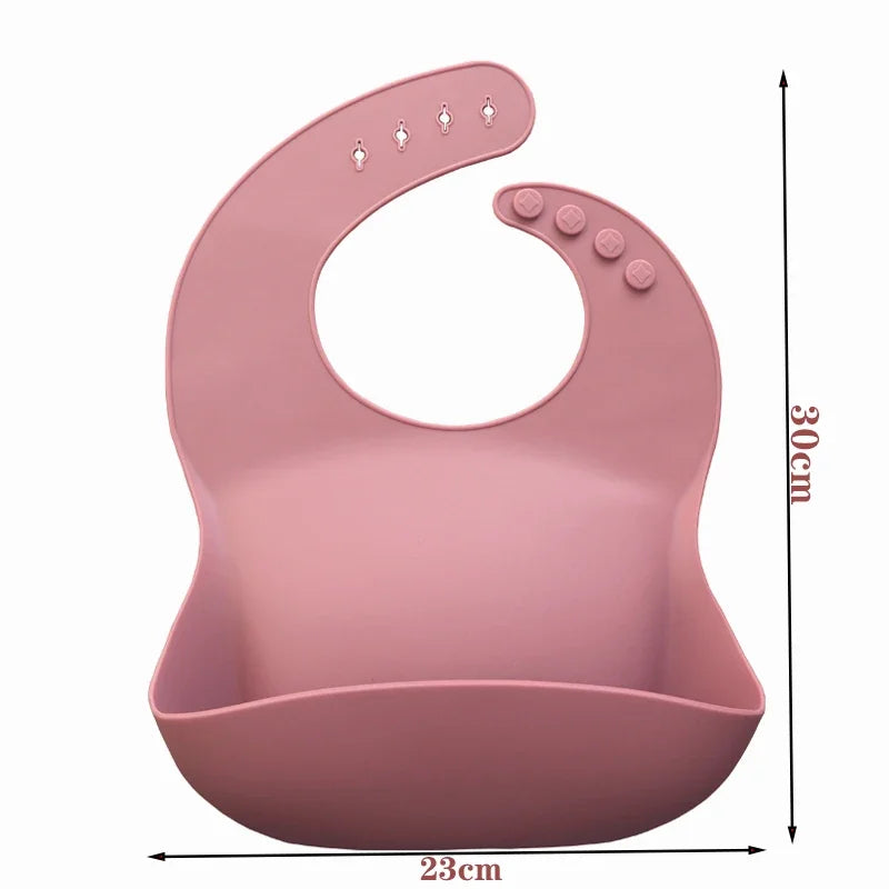 1PC Baby Lunch Apron Toddler Silicone Bibs Baby Kids Girl Boys Waterproof Saliva Cartoon Feeding Bib baby Silicone Bib Aprons