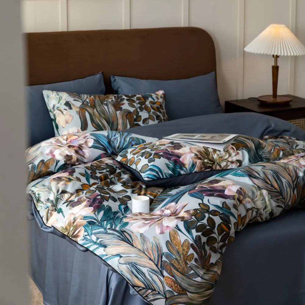 Svetanya Print Egyptian Cotton Bedding Set Queen King Ru Full Double Size Bedlinens Sheet Duvet Cover Set