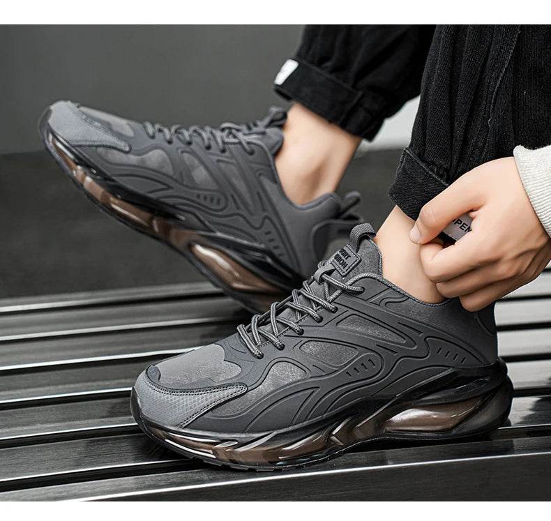 Men Shoes 2025 Casual Walk Air Cushion Marathon Breathable Lightweight Women's Comfortable Athletic Nonskid Sneakers - AIAZ