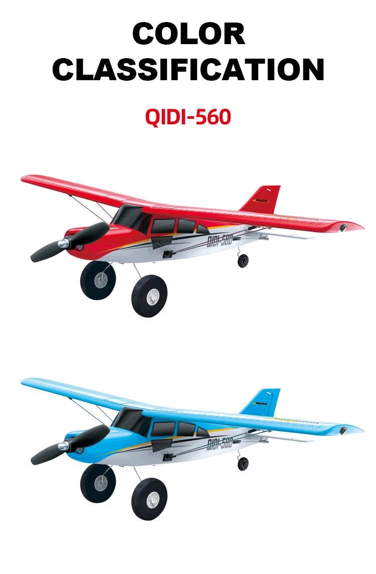 Qidi560 Moore M7 Off-road RC Plane 4CH Brushless Remote Control Airplane Fixed Wing Aircraft Model EPP Foam Toys for Children - AIAZ