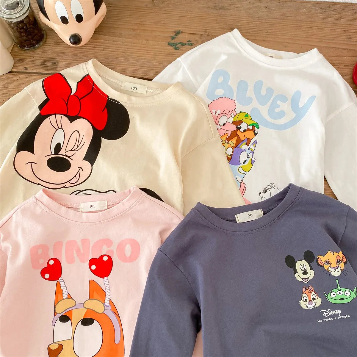 Boutique Fashion Kids Clothing Long Sleeve Tees Spring Autumn Cartoon Printed Baby Girls Base Shirt Crewneck Children Top Blouse