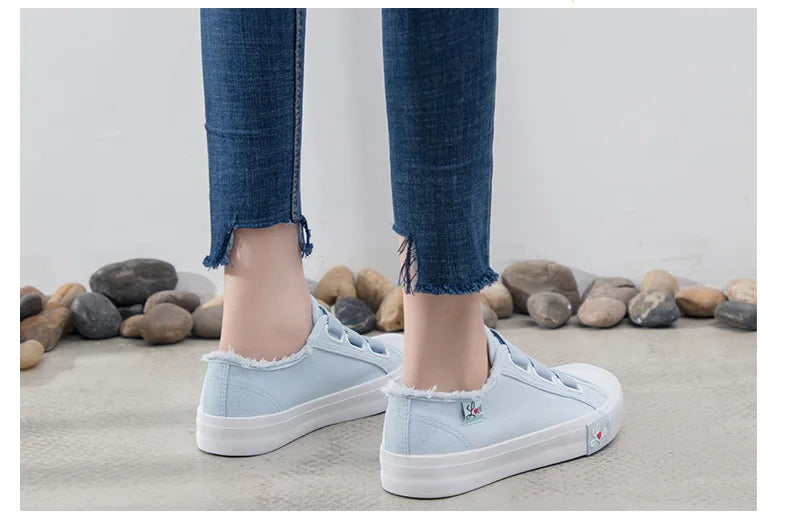 Casual Autumn New Women Sneakers Breathable Canvas Women's Vulcanized Shoes Fashion Spring Footwear 2023