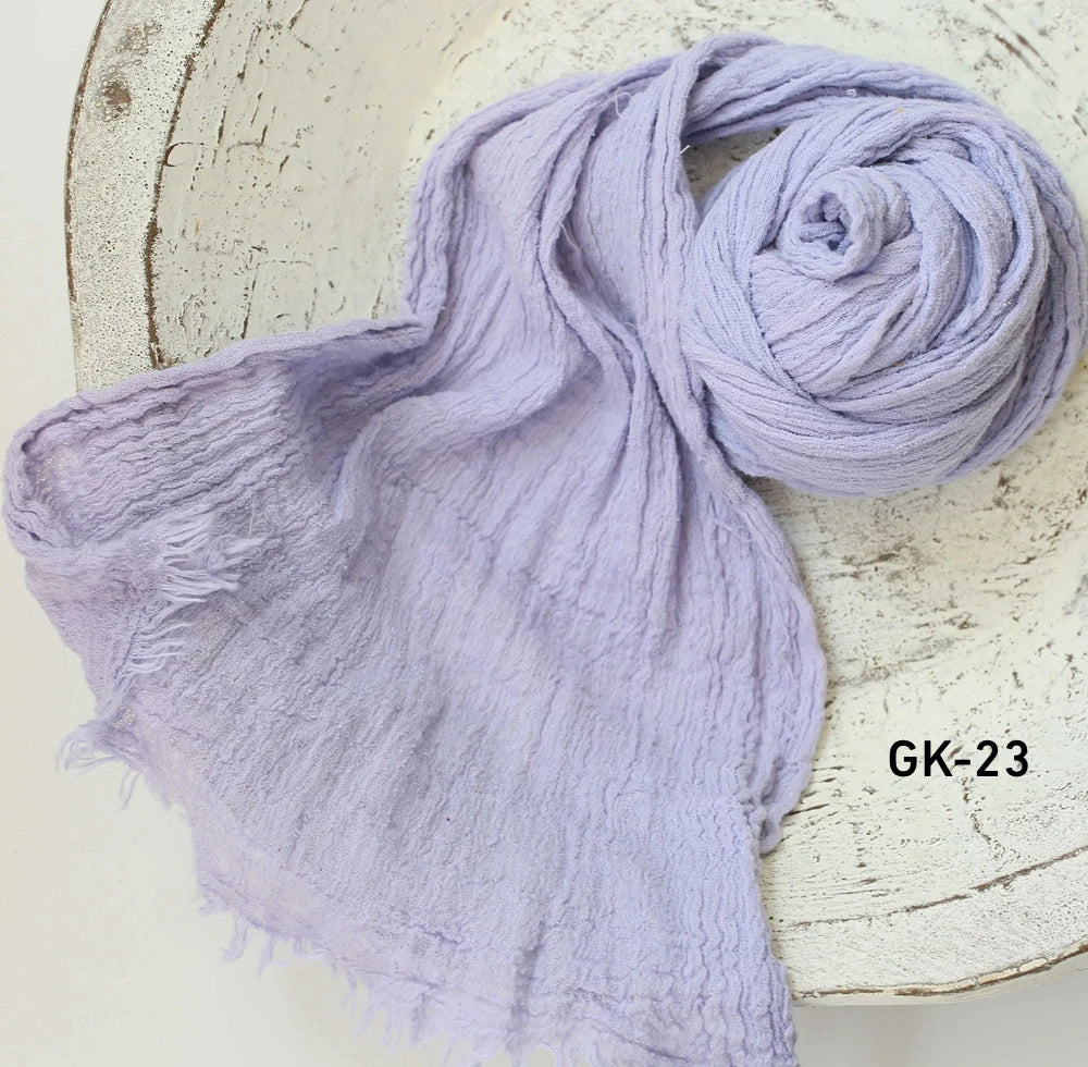 Newborn Cheesecloth Wrap Baby Photography Props Posing Fabric Cotton Stretch Blanket Hand Dyed Newborn Layer Wrap