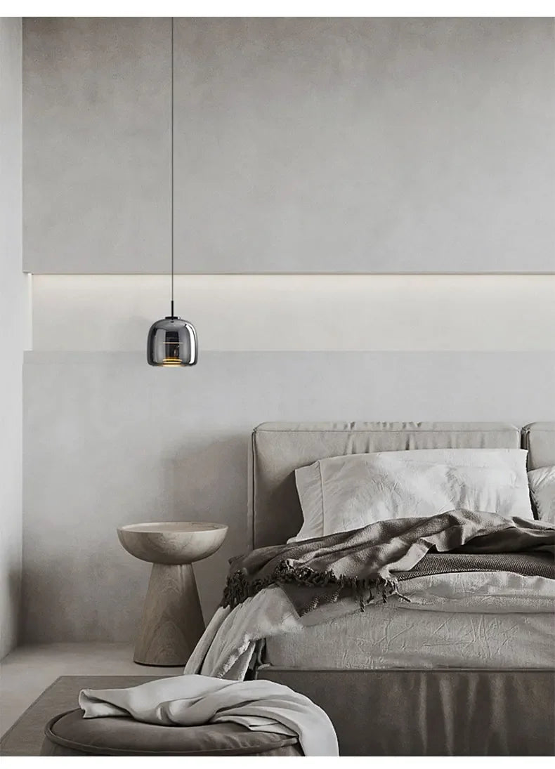 Nordic Glass Restaurant Pendant Lamp Simple Bar Hanging Lamp Dining Room Table  Ceiling Light