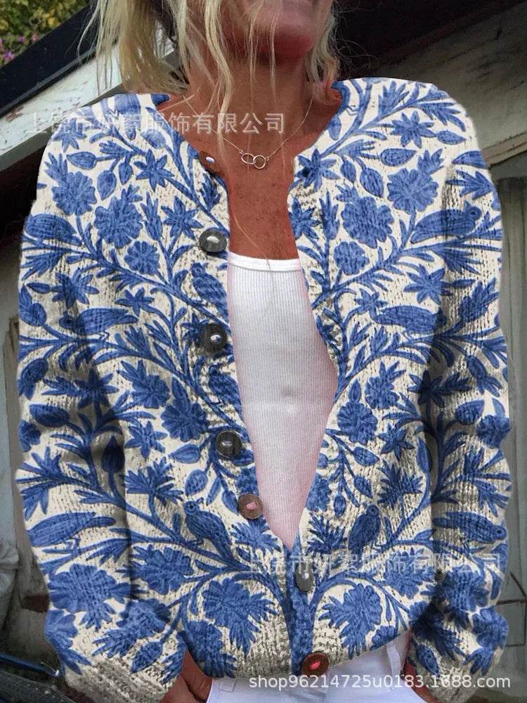 Women Cardigan Knitted Sweater Color Block Long Sleeve Plush Lining Jumper Cardigans Casual Streetwear Fashion Coat - AIAZ