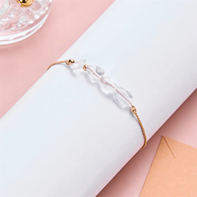 12 Zodiac Signs Woven Card Paper Bracelet for Women Men Minimalist Natural Stone Handmade  Braided Bracelet Friendship Jewelry