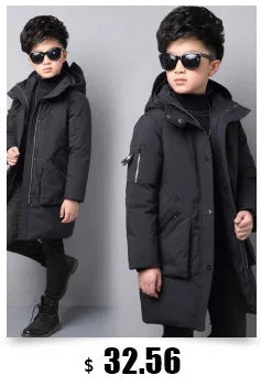-30 degree Winter Ski Suit Plus Velvet Baby Jumpsuit Boy Overalls Warm Kids toddler girl Clothes Children Clothing coat overcoat