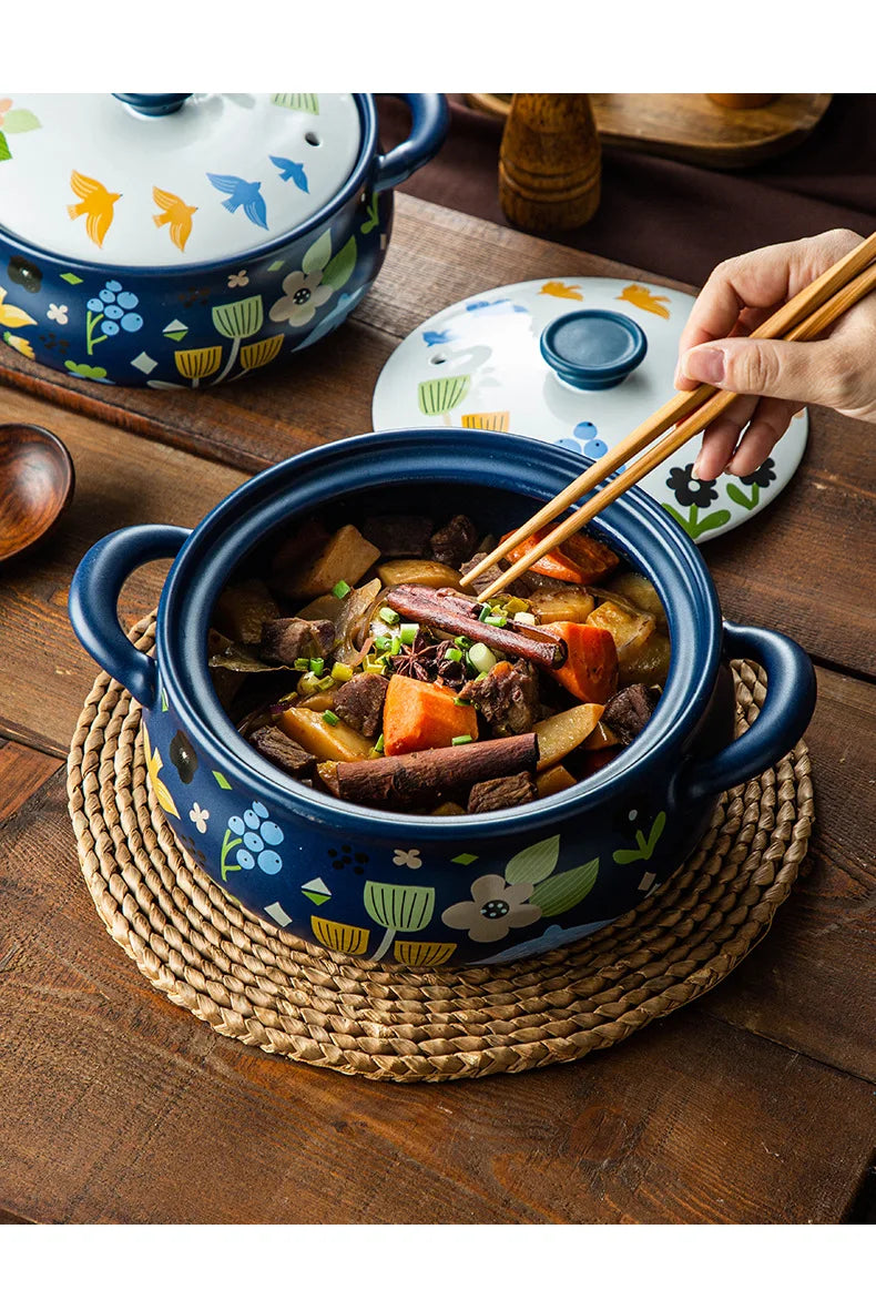 Korean Ceramic Casserole Creative Drum-shaped Stew Pot Spodumene Saucepan Kitchen Pan Home Cookware Cooking Tools Clay Pot