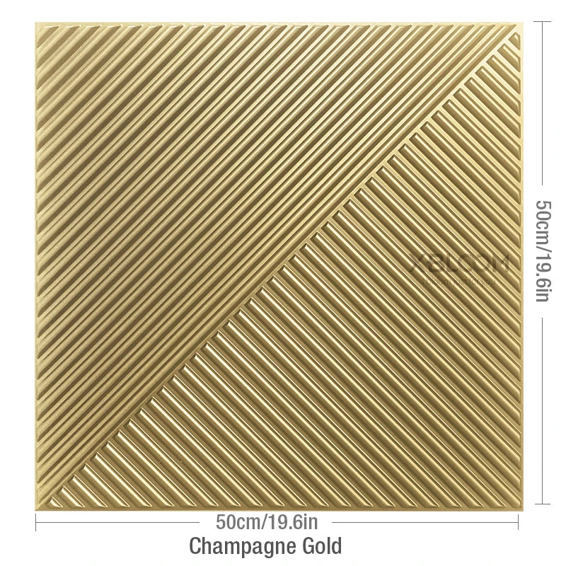 4pcs 50x50cm  Premium 3D Wave Wall panel Stripe Wallpaper PVC Wall Decor Living Room Bedroom Office Decor TV Background 9 sold