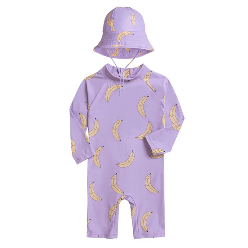 Children's one-piece swimsuit sun protection quick-drying baby underwater swimming suit boys and girls swimwear toddler swimsuit