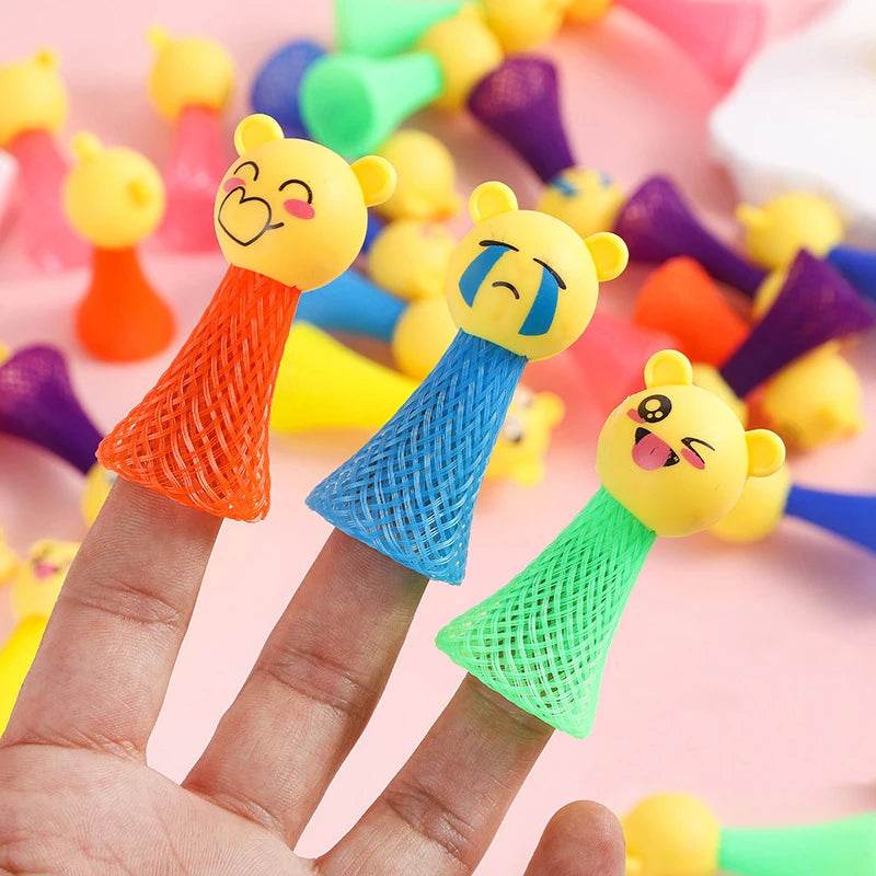 20Pcs Cartoon Mini Expression Bouncing Doll Toys for Kids Birthday Party Favors Baby Shower Gift Goodie Bag Piniata Fillers - AIAZ