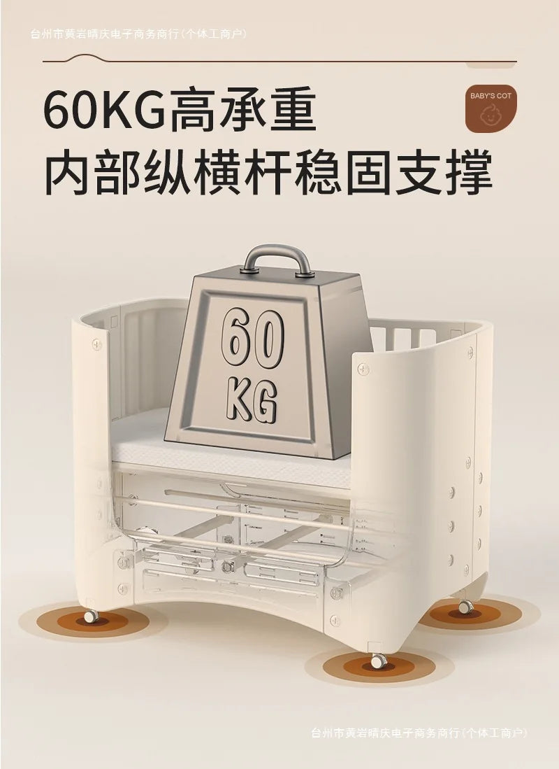 Crib Adjustable Movable Splicing Game Bed Baby Multifunctional Diaper Table