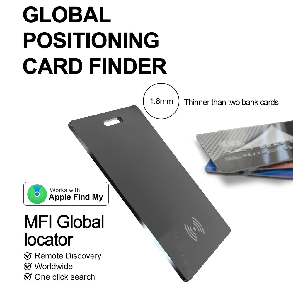 Xiaomi Wallet Anti-loss Card Location Tracking GPS Smart Locator Bluetooth Ultra-thin Wireless Charge Card For iPhone Find My ﻿