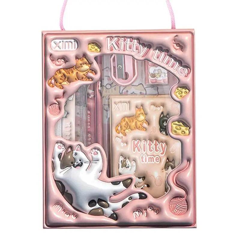 Kids Animals Style Stationery Set 6PCS School Supplies Package Back to School Stationery Pack for Kids Children Girls Boys - AIAZ