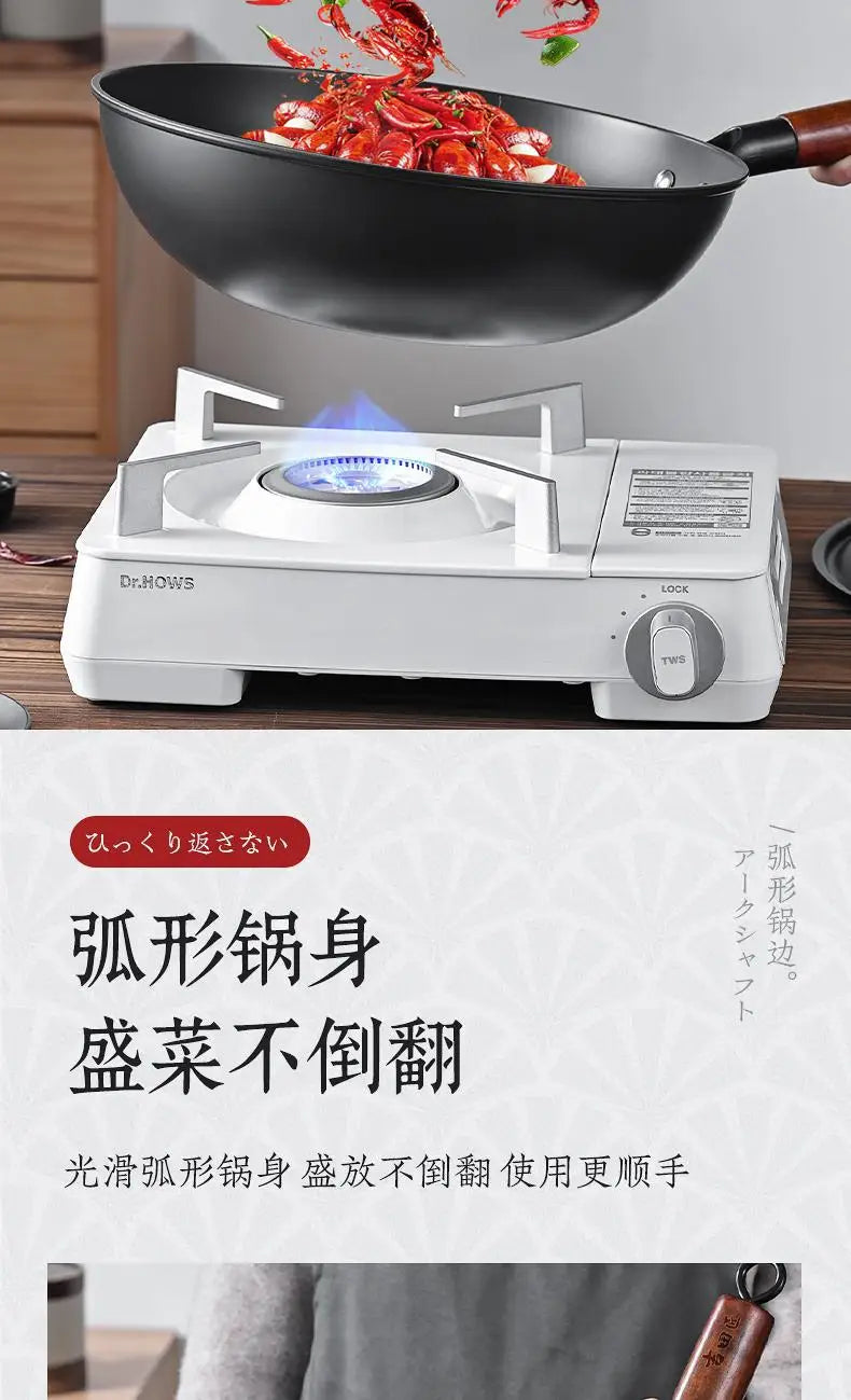 Japanese Iron Pan Wok Frying Pans, Flat Bottom Cast Iron Pans Are Convenient for Induction Cookers and Gas Stoves