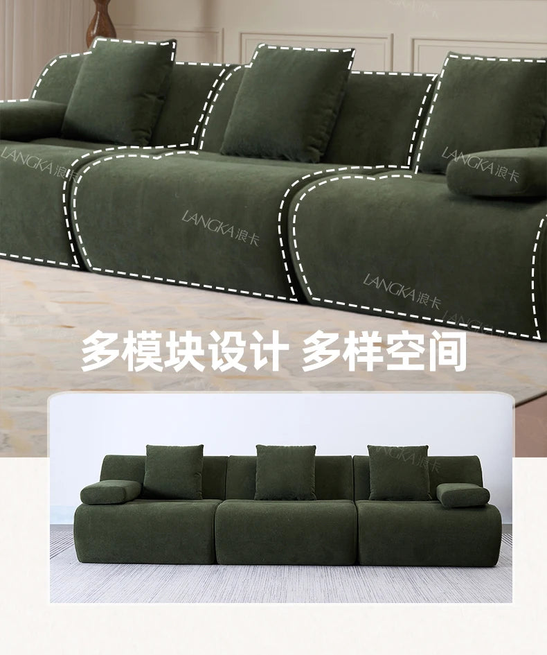 Design Large Green Sofas European Filler Armrest Salon Living Room Sofas Compressed Bedroom Lazy Divano Compresso Home Furniture