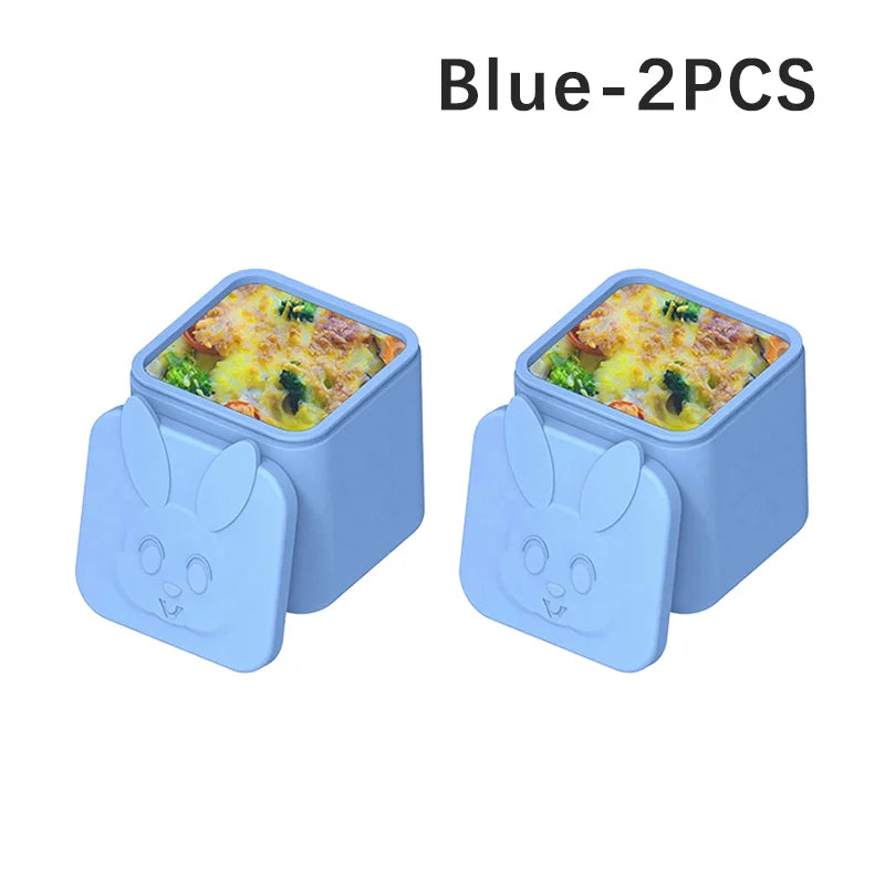 Non-stick Silicone Lunch Box For Kids Sauce container With Lid Small Lunch Box Accessories Dip Container Food storage container