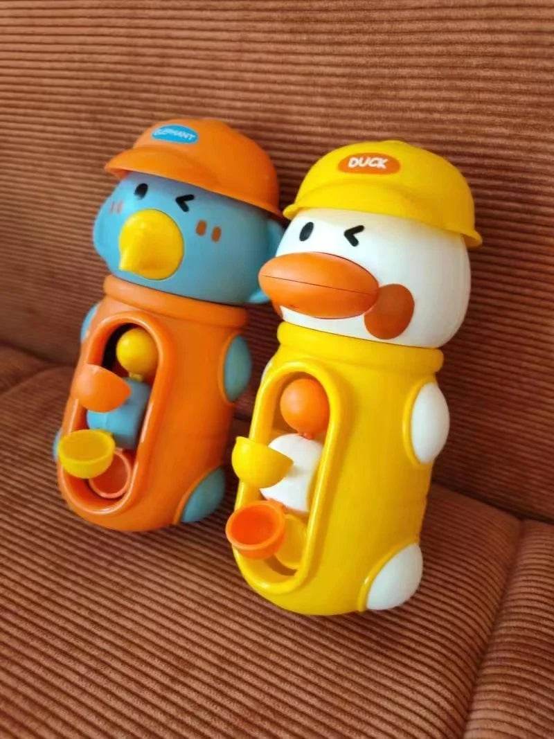 New Cute Duck/Elephant Baby Shower Bath Toys Children Water Play Spinner with Suction Cup Waterwheel Games for Kid Bathroom - AIAZ