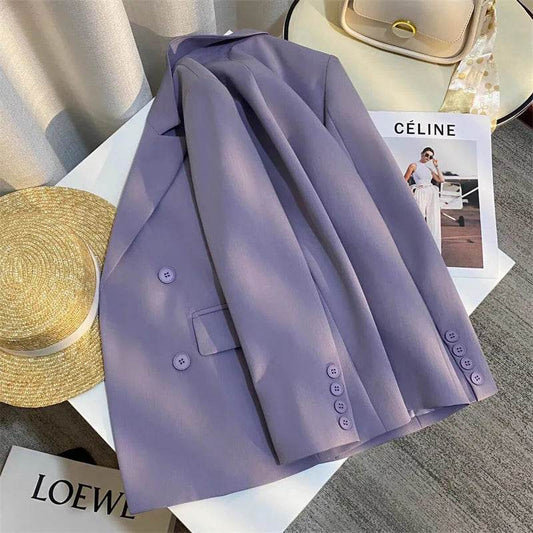 Casual Office Lady Blazer Women 2024 Fashion Long Sleeve Jacket Blazers Femme Outwears Coat Autumn Winter Clothes - AIAZ