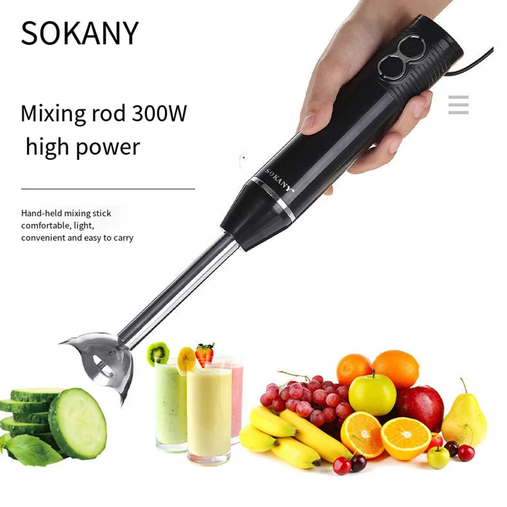 Portable Blender For Kitchen 3-in-1 Multifunctional Household Handheld Small Electric Mixer Food Juicer Home Appliance