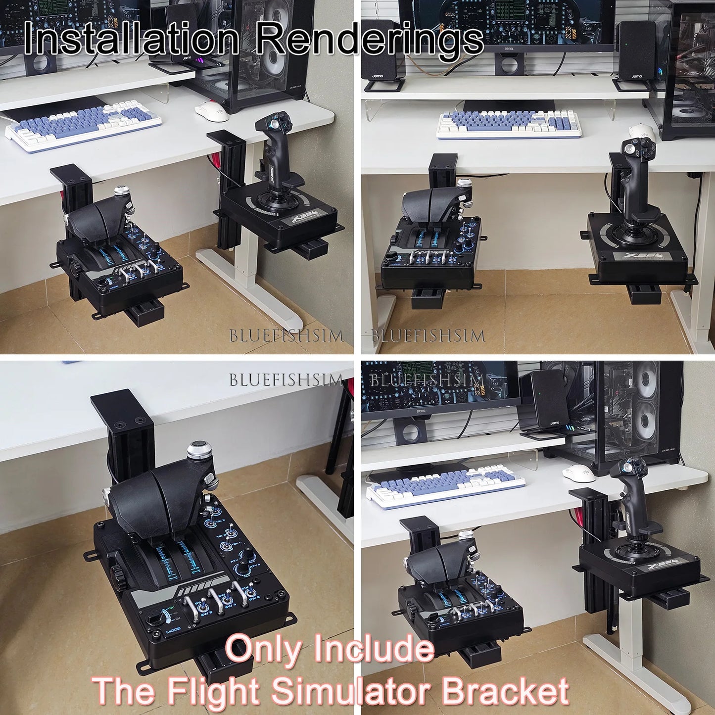 Flight Simulator Joystick THROTTLE STICK Desktop Mounting Bracket For Logitech X56 X55 X52 Thrustmaster T16000M TCA VKB WINWING