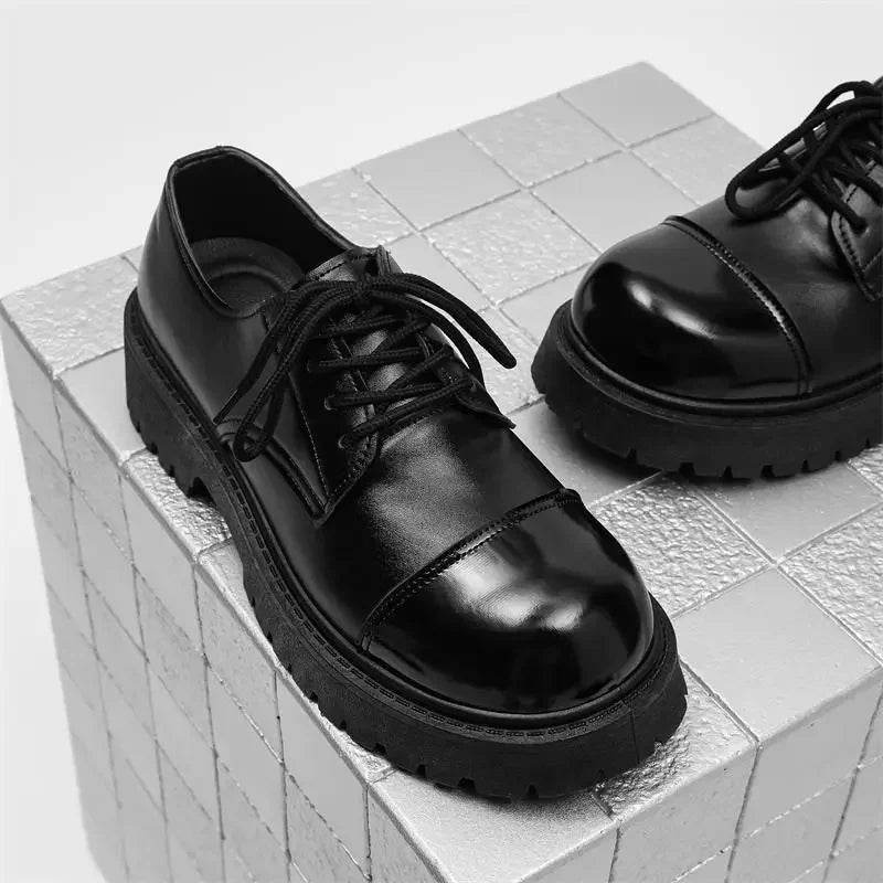 Men's Black Business Formal Wear Leather Shoes Men's Dress Shoes Elegant Dress Leather Shoes Classic British Style Bridegroom - AIAZ