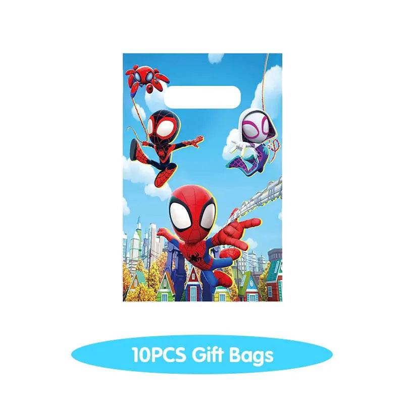 Spidey And His Amazing Friends Birthday Decoration Party Supplies Paper Cups Plates Napkins Tableware Tablecloth Kids Balloons - AIAZ
