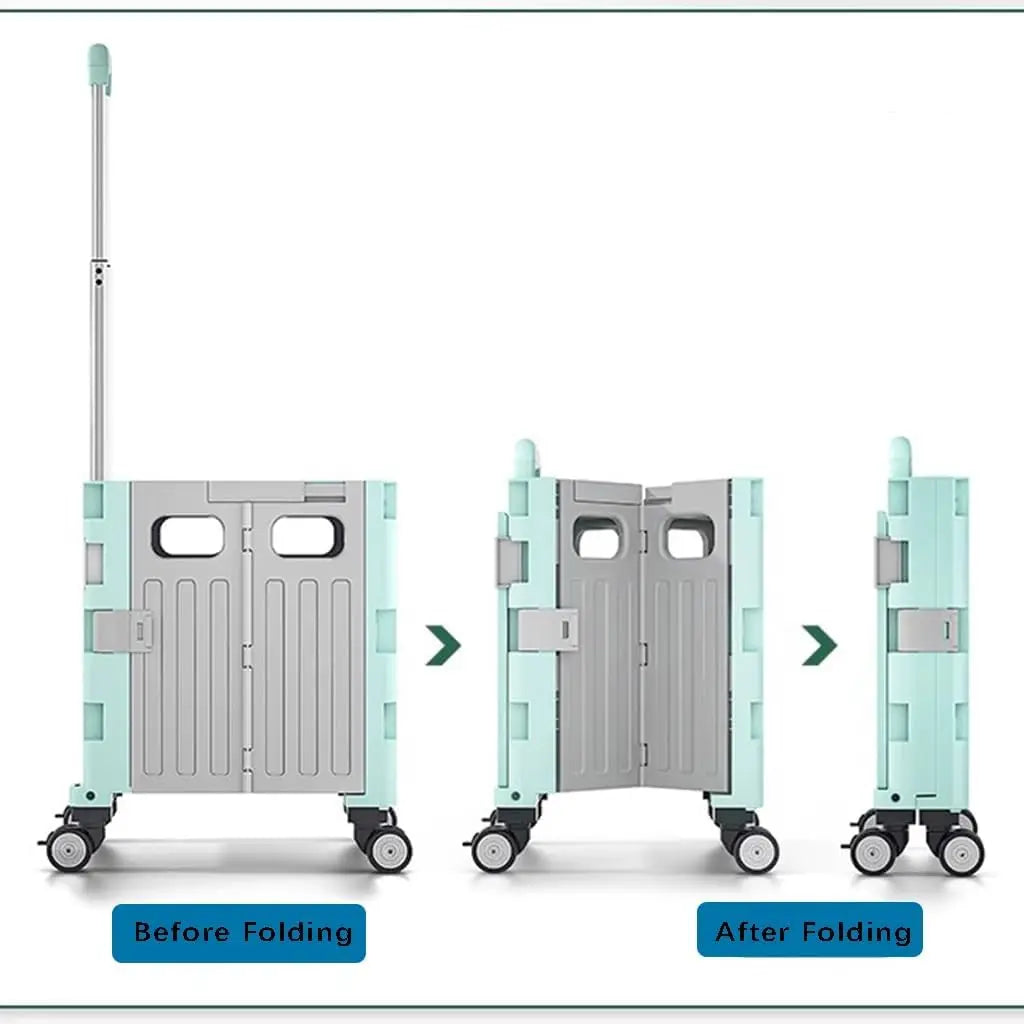 Multifunctional Camping Trolley Large Capacity Portable Folding Outdoor Storage Box Home Camping Push Box Camping Equipment