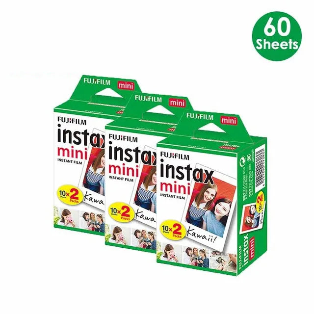 Fujifilm Instax Mini Film White 10 20 40 60 80 100 Sheets For FUJI Instant Photo Camera Mini 12/11 Mini 9 8 7 70 90 Film Camera