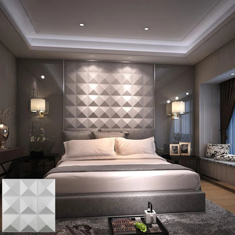 30cm house wall renovation geometric 3D wall panel non-self-adhesive 3D wall sticker art tile 3d wallpaper room bathroom ceiling
