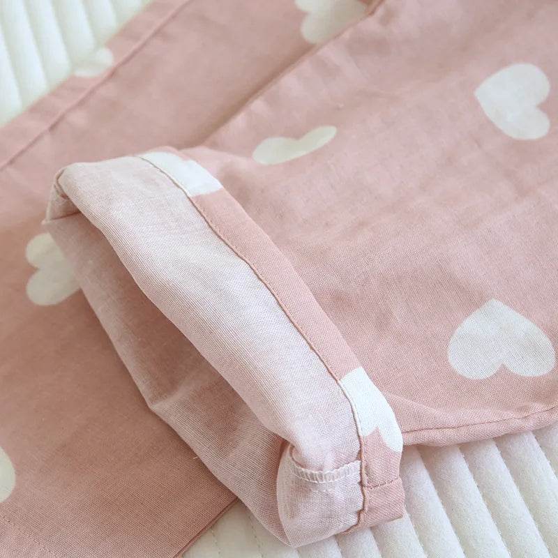 New Spring and Autumn Pajama Set Women's 100% Cotton Long Sleeve Pants Two Piece Love Lovely Sweet Home Furnishing Set - AIAZ