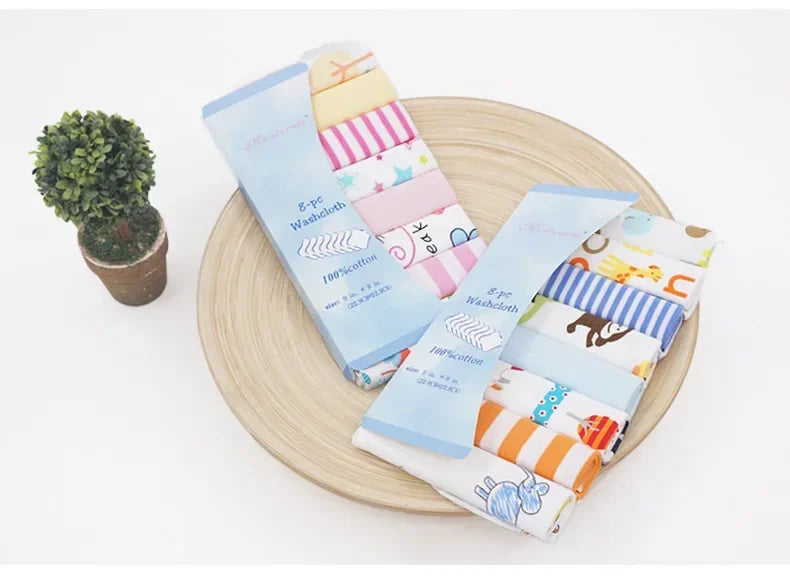 5/8 Pcs Cotton Newborn Baby Towels Set Saliva Towel Nursing Towel Baby Boys Girls Bebe Toalha Washcloth Handkerchief Cloth Wipes