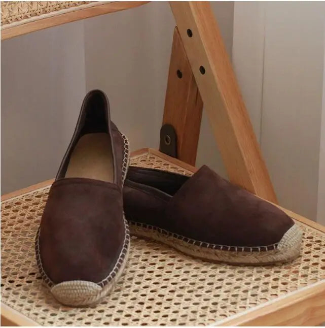 Men Sheepskin Loafers White Slip on Driving Boats Shoes Fashion Comfort Summer Lazy Flats Shoe