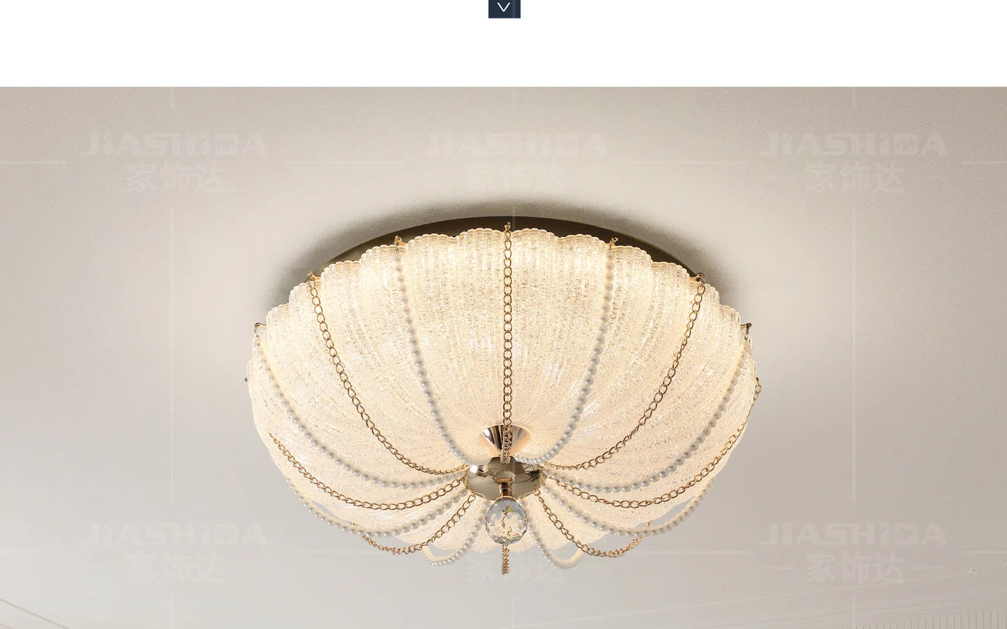 French Style Creamy Ceiling Light Warm Romantic Main Bedroom Room Lamp Eye Protecting Lighting Living Room Cozy Ambient