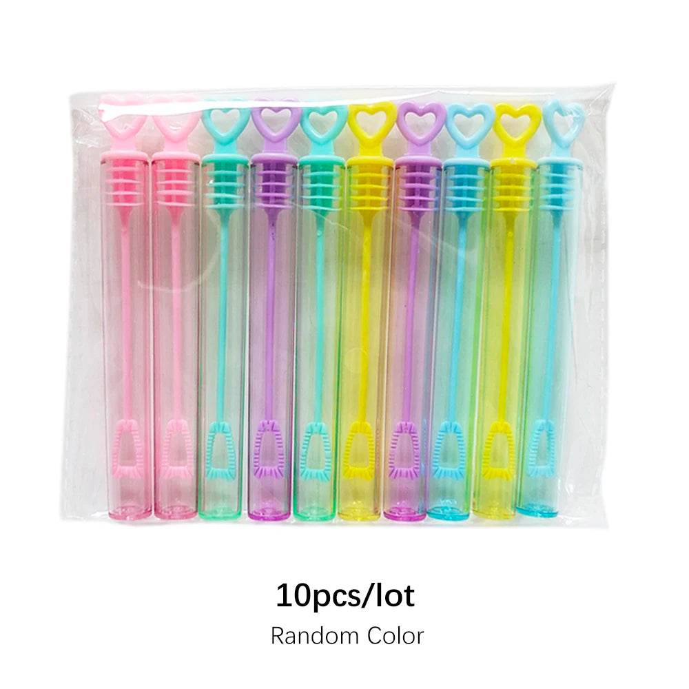 10Pcs Mini Bubble Tube White Pink Soap Bottle Toys Wedding Gifts for Guests Kids Birthday Party Favors Baby Shower Decoration - AIAZ