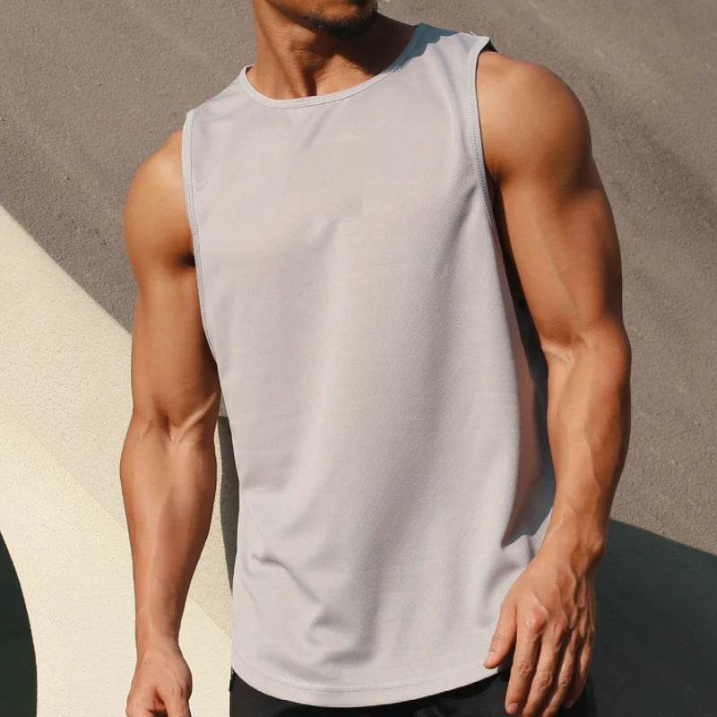 Men's Clothing Bodybuilding Gym T-shirts for Men Basketball Man Sleeveless Shirt T-shirt Vest Summer Clothes Tops Tees - AIAZ