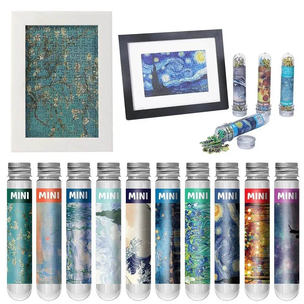 150PCS/Set Oil Painting Jigsaw Puzzles Mini Test Tube Oil Painting Jigsaw Gifts Family Educational Toys Adult Children - AIAZ