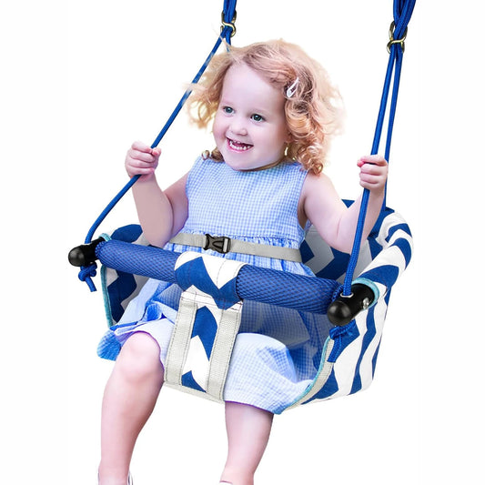Toddler Swing with Safety Belt fit 3-6 Years Indoor Baby Swing Seat Hanging Swing Chair for Home, Courtyard & Backyard Use