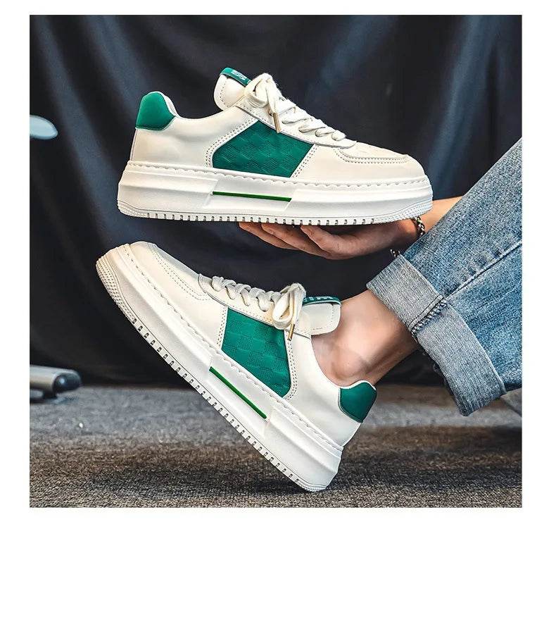 Men's Casual Shoes 2025 New Fashion Platform Shoes Outdoor Casual Sneakers Men Street Skate Shoe Lace-up Shoes Zapatillas Hombre - AIAZ